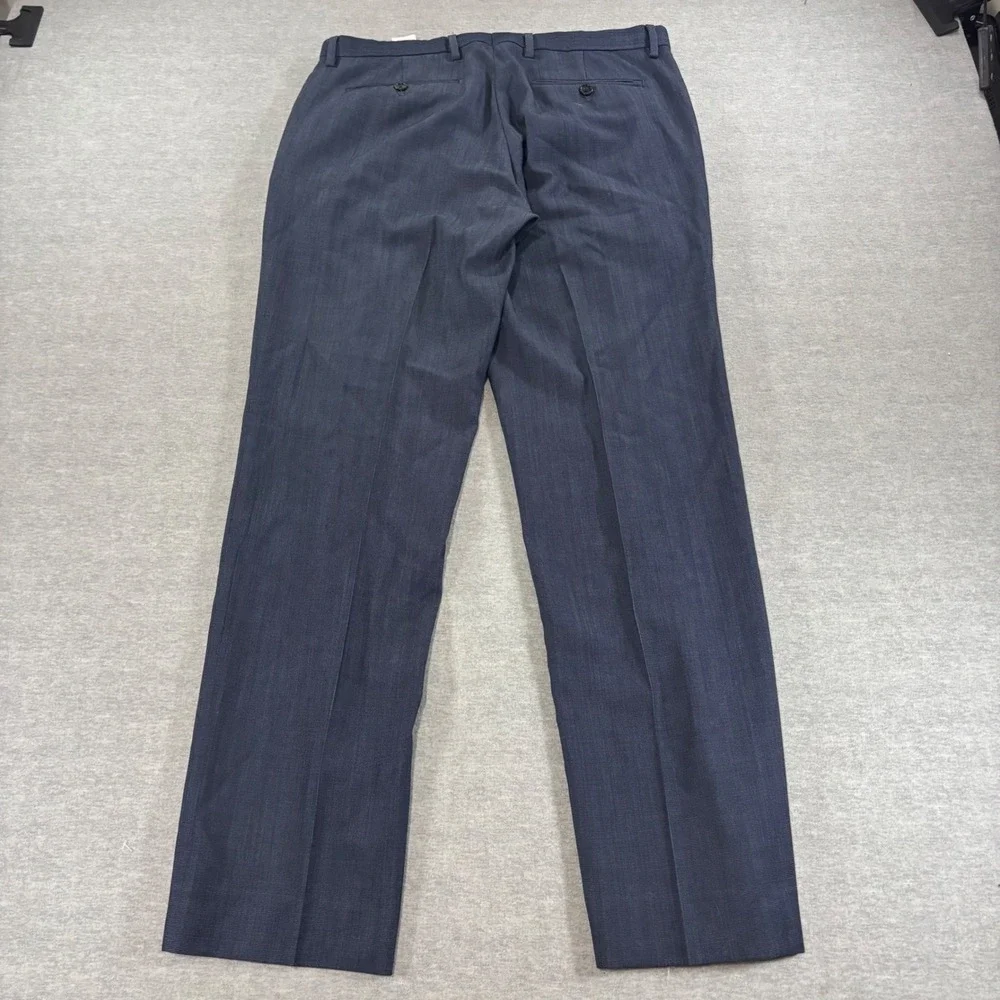 Banana Republic Slim Fit Navy Blue 100% Wool Dress Pants Mens 33x32 Trousers